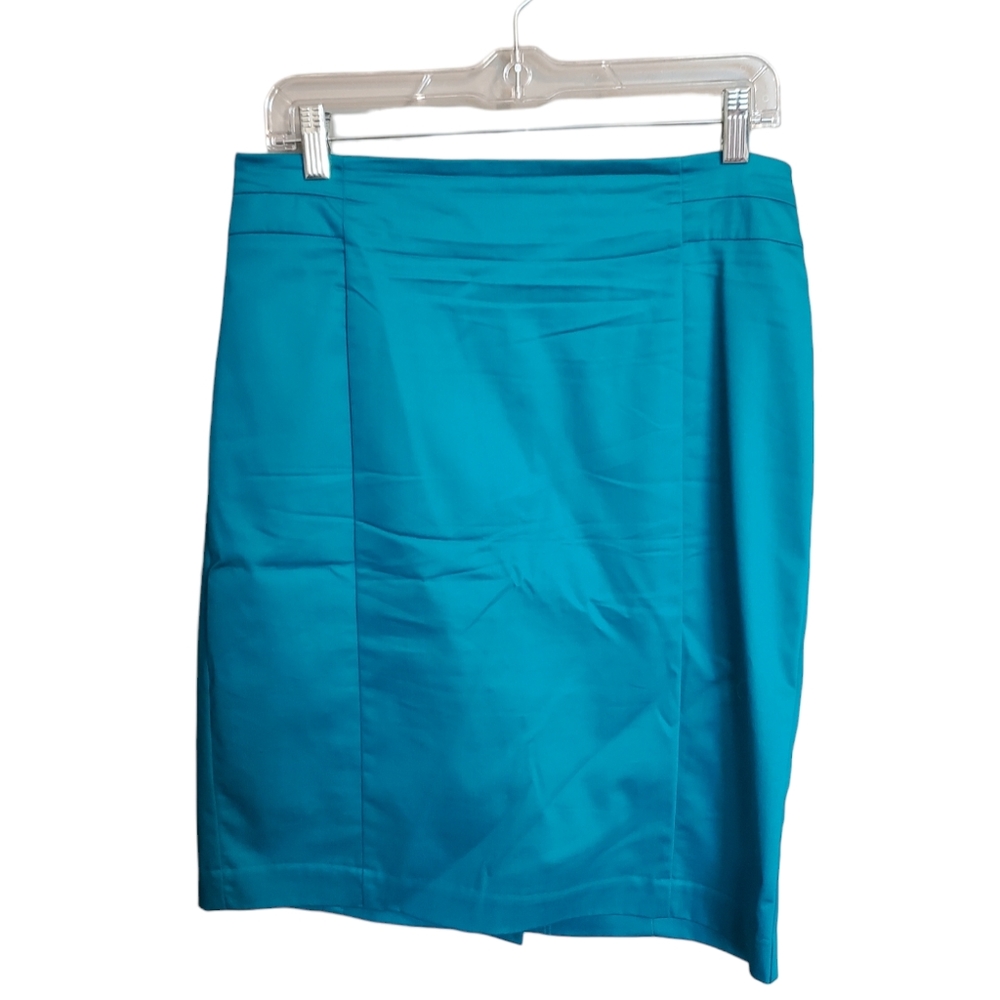 Worthington Teal Polynesian Blue Pencil Skirt